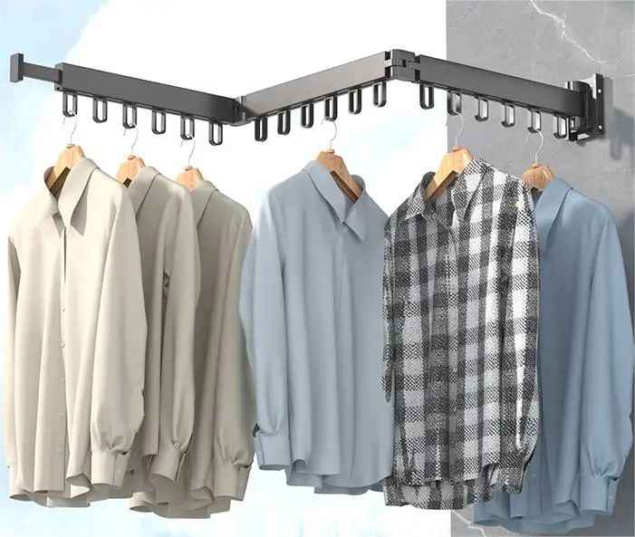 Folding Clothes Hanger Wall Mount