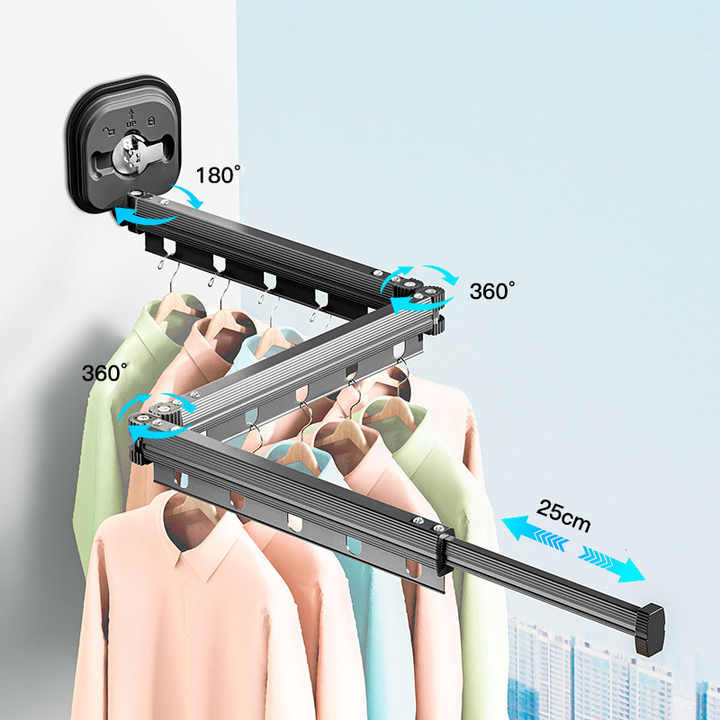 Folding Clothes Hanger Wall Mount