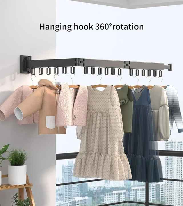 Folding Clothes Hanger Wall Mount