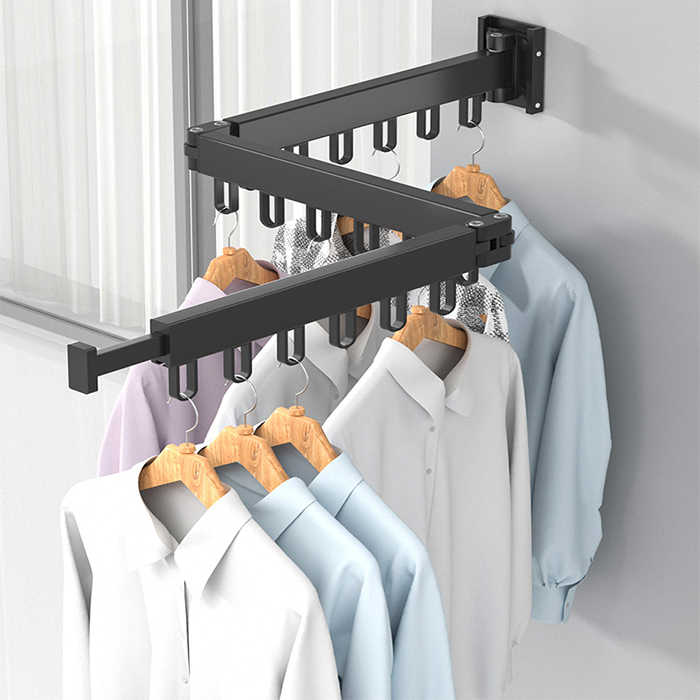 Folding Clothes Hanger Wall Mount